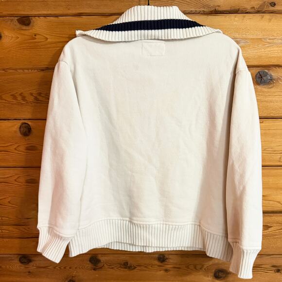 Ellandemm Royal Club Sweater Pullover Mens Size S/M Ivory 1/4 Zip - Picture 2 of 6